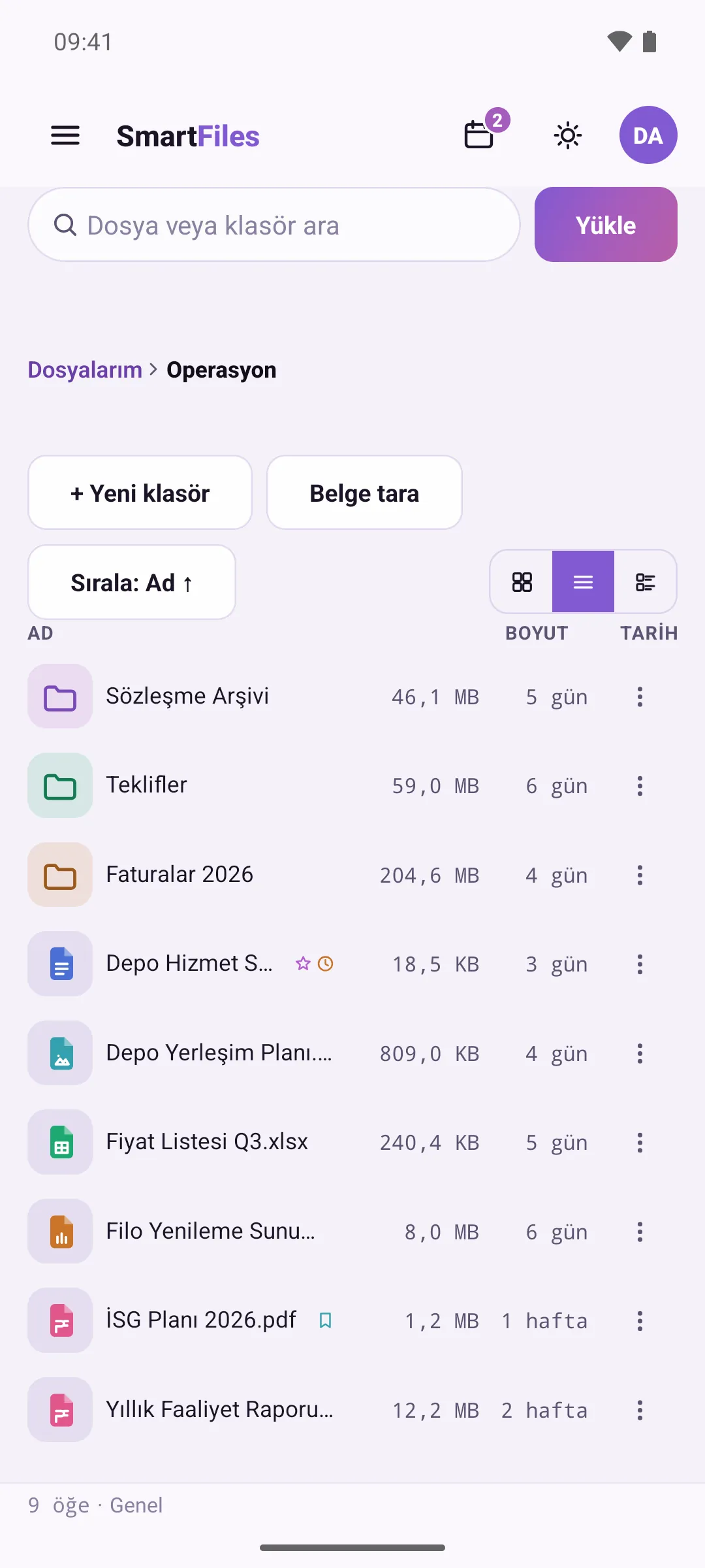 Ayrıntılar görünümü