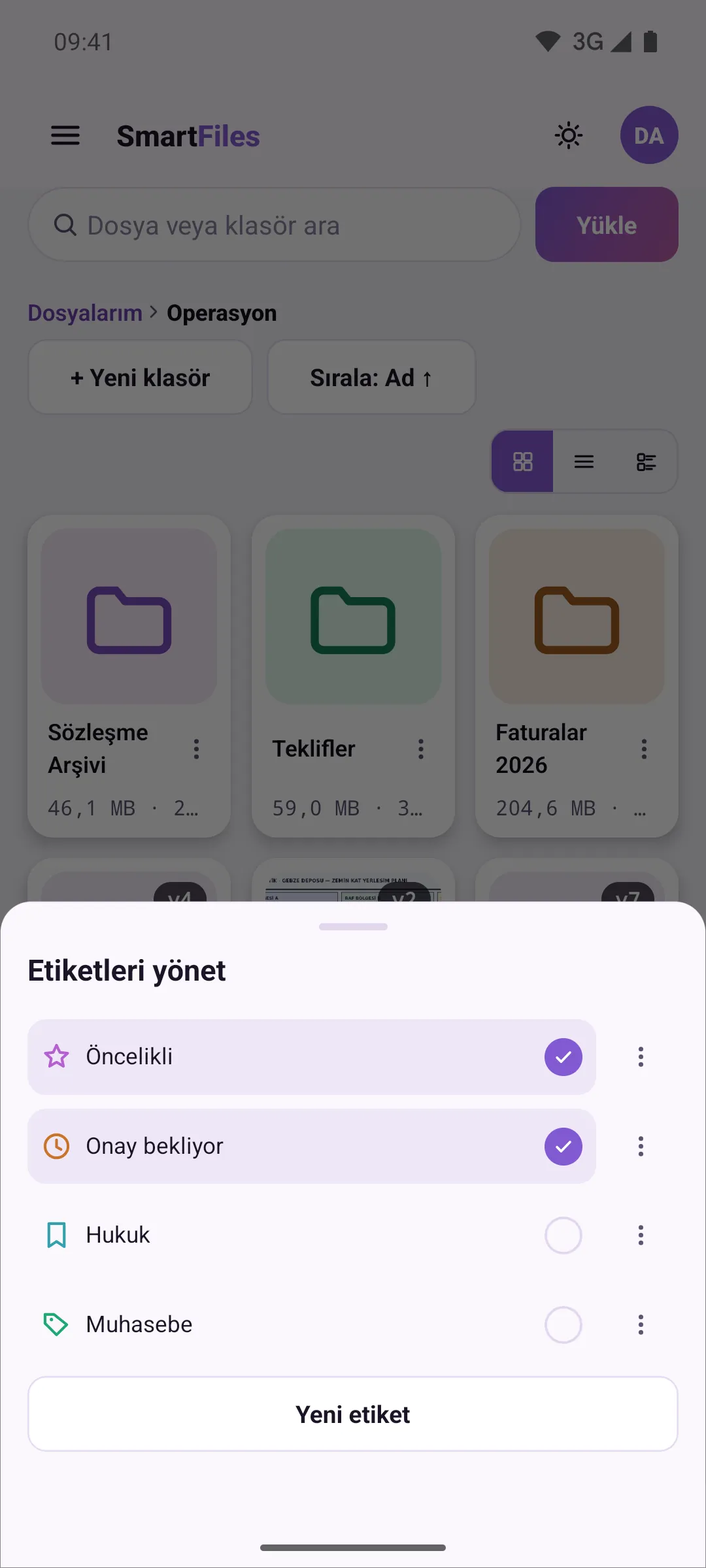 Etiket seçici