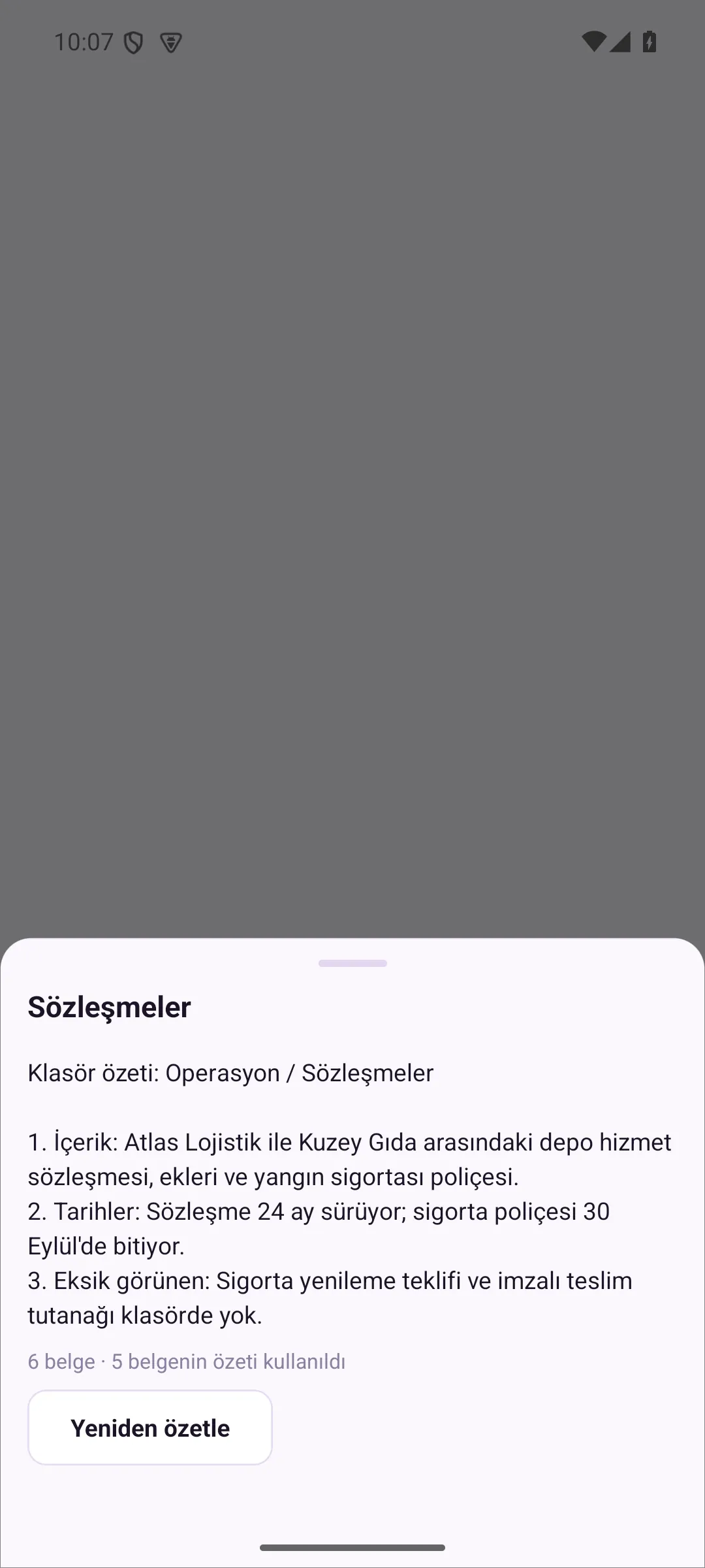 Klasör özeti